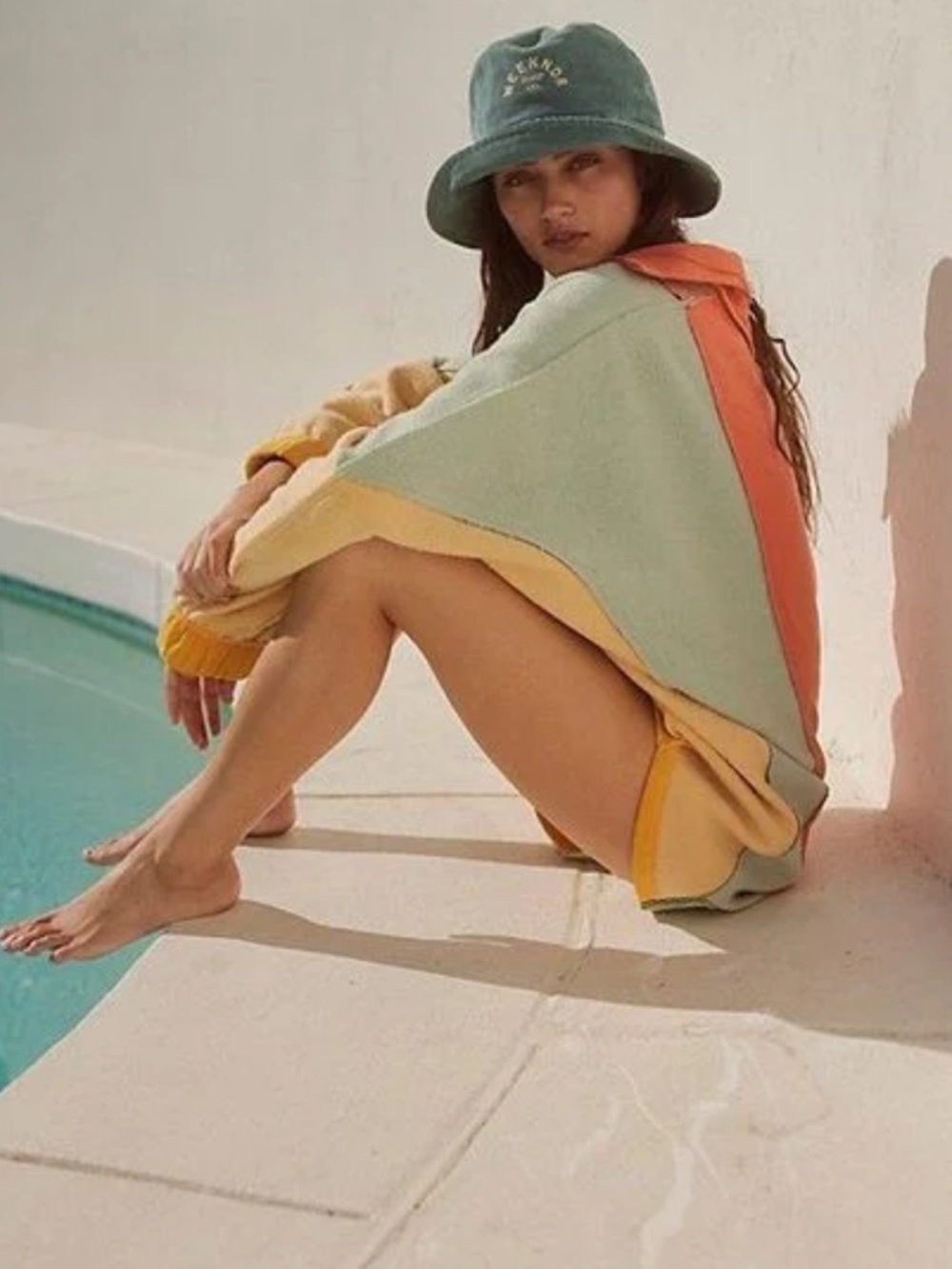 Free People Sidewalk colorblock Sweatshirt in Sunrise combo - Picture 2 of 11